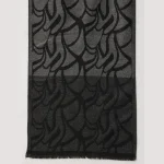 Neck Wrap Casual Reversible Black Abstract Muffler - Image 7