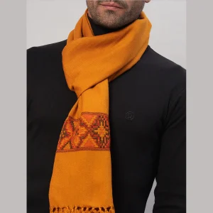 New Mustard Yellow Cashmere Wool Men's Muffler - Image 5