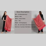 Pashmina Pink Check & Paisley Pattern Stole / Scarf - Image 8
