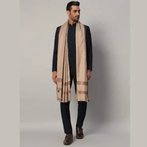 Reversible Brown Wool Shawl Gents Lohi - Image 3