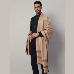 Reversible Brown Wool Shawl Gents Lohi - Image 4