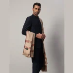Reversible Brown Wool Shawl Gents Lohi - Image 5