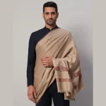 Reversible Brown Wool Shawl Gents Lohi