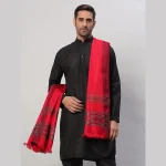 Solid Red Wool Wrap Shawl Meditation Blanket