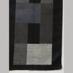 Super Soft Wool Scarf Indian Made Black & Beige Check Muffler - Image 6