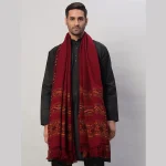 Unisex Wraps Solid Maroon Shawl