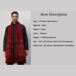 Unisex Wraps Solid Maroon Shawl - Image 8