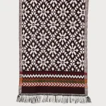 Wine Fair Isle Pattern Scarf Gift For Men's - Image 7
