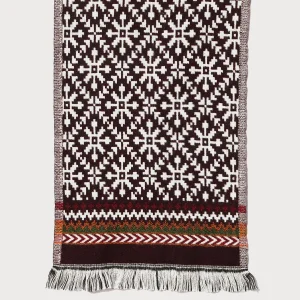 Wine Fair Isle Pattern Scarf Gift For Men's - Image 7