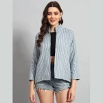 Winter Clothing Grey Floral Suzani Jacket For Women's - Image 2