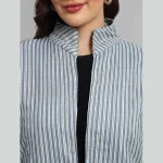 Winter Clothing Grey Floral Suzani Jacket For Women's - Image 8