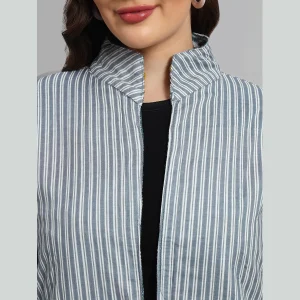Winter Clothing Grey Floral Suzani Jacket For Women's - Image 8
