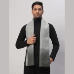 Winter Neck Wraps Grey Ombre Soft Wool Muffler