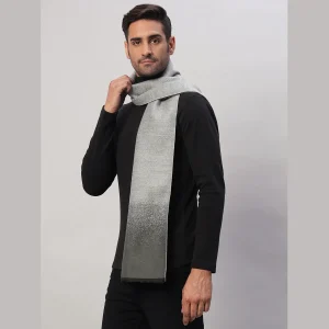 Winter Neck Wraps Grey Ombre Soft Wool Muffler - Image 3
