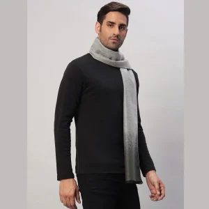 Winter Neck Wraps Grey Ombre Soft Wool Muffler - Image 4