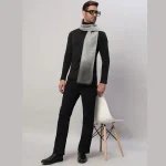Winter Neck Wraps Grey Ombre Soft Wool Muffler - Image 2