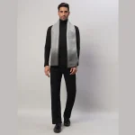 Winter Neck Wraps Grey Ombre Soft Wool Muffler - Image 5