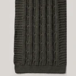 Winter Reversible Knitted Muffler Grey Wool Scarf - Image 7