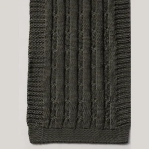 Winter Reversible Knitted Muffler Grey Wool Scarf - Image 7