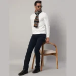 Winter Reversible Muffler Brown Checks Wool Wrap Scarf - Image 2