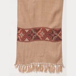 Winter Soft Wool Scarf Men's Reversible Beige Muffler - Image 7