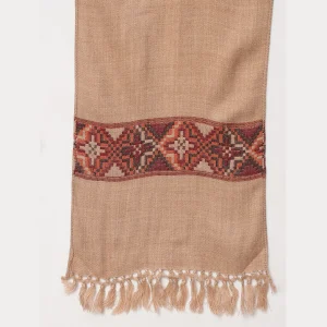 Winter Soft Wool Scarf Men's Reversible Beige Muffler - Image 7