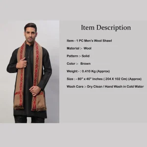 Winter Solid Brown Blanket/Shawl Unique Gift For Men's - Image 8