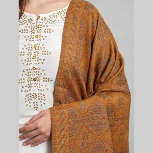 Winter Warmer Wrap Brown Paisley Stole - Image 5