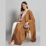 Winter Warmer Wrap Brown Paisley Stole