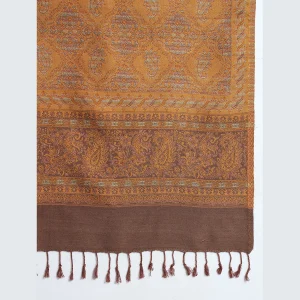 Winter Warmer Wrap Brown Paisley Stole - Image 6
