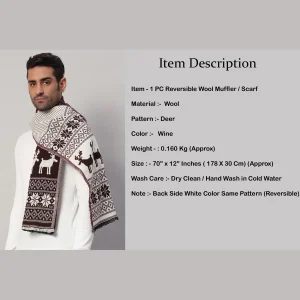 Winter Wine Muffler Soft Wool Neck Wrap Scarf - Image 8