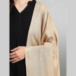 Winter Wrap Warm Scarf Women Casual Beige Paisley Stole - Image 5