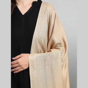 Winter Wrap Warm Scarf Women Casual Beige Paisley Stole - Image 5