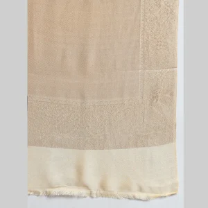 Winter Wrap Warm Scarf Women Casual Beige Paisley Stole - Image 6