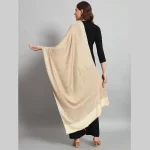 Winter Wrap Warm Scarf Women Casual Beige Paisley Stole - Image 7