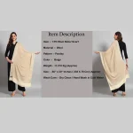Winter Wrap Warm Scarf Women Casual Beige Paisley Stole - Image 8