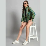 Women Green Suzani Embroidery Jacket Gift For Girls - Image 3