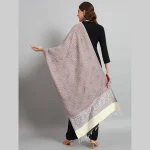 Women Purple Paisley Soft Wool Stole 80"x30" - Image 7