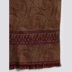 Women Travel Wrap Large Shawl Brown Abstract - Image 7