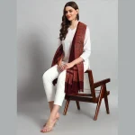 Women Winter Traditional Maroon Paisley Shawl