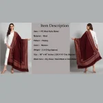 Women Winter Traditional Maroon Paisley Shawl - Image 7