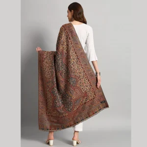 Women's Casual Green Geometric Soft Wool Shawl - Image 6