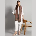 Women's Casual Green Geometric Soft Wool Shawl