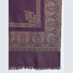 Women's Casual Soft Wool Shawl Purple Paisley - Image 7