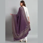 Women's Casual Soft Wool Shawl Purple Paisley - Image 6