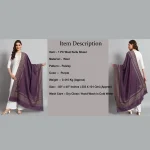 Women's Casual Soft Wool Shawl Purple Paisley - Image 8