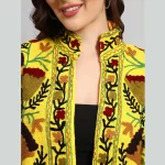 Women's Clothing Reversible Yellow Suzani Jacket - Image 7
