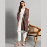 Women's Fashion Purple Geometric Long Shawl