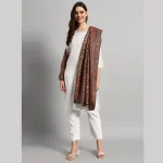 Women's Fashion Purple Geometric Long Shawl - Image 3