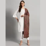Women's Fashion Purple Geometric Long Shawl - Image 4